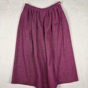 Vtg Woolmark Wide Leg Pants Women’s M/L Cashmere Houndstooth Culottes Gauchos